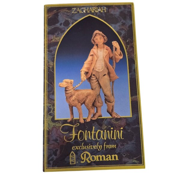Fontanini "Zachariah" Shepherd Figurine With Dog Exclusive By Roman - Picture 2 of 7
